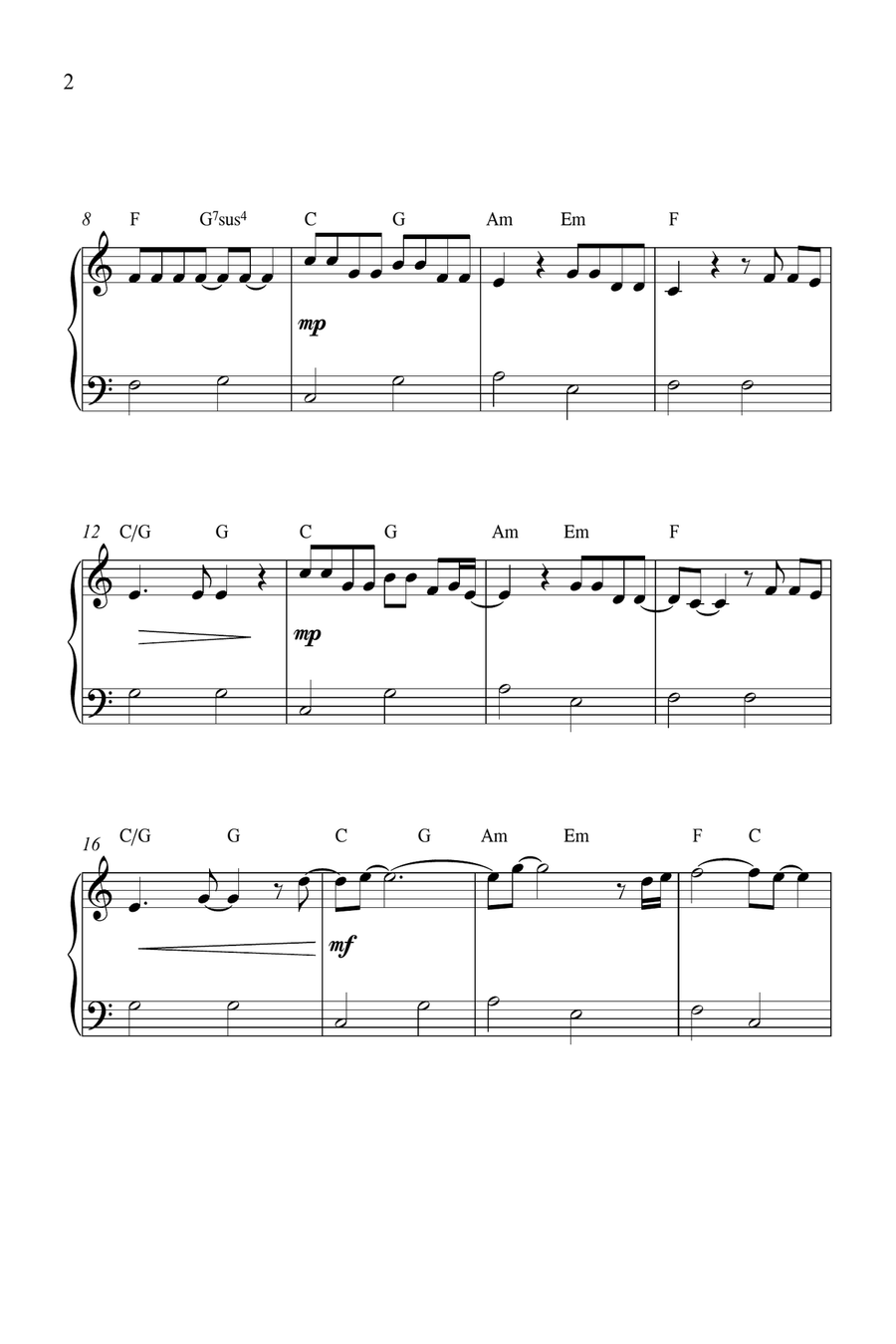 Over You Piano Method scores gallery preview page 2