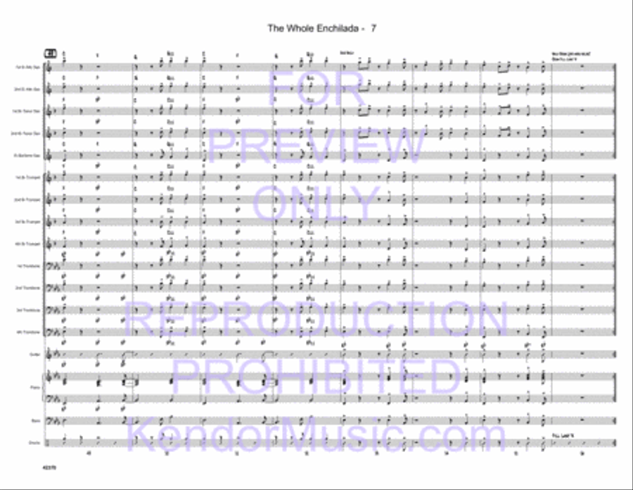 Whole Enchilada, The Whole Enchilada, The Jazz Ensemble scores gallery preview page 8