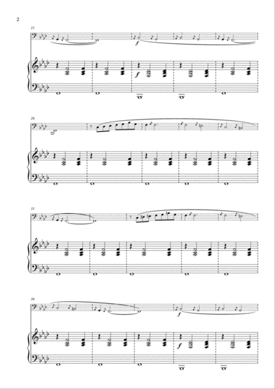 Gnossienne No. 1 arranged for Bassoon and Piano Small Ensemble scores gallery preview page 4
