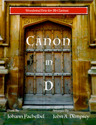 Book cover for Canon in D (Clarinet Trio)