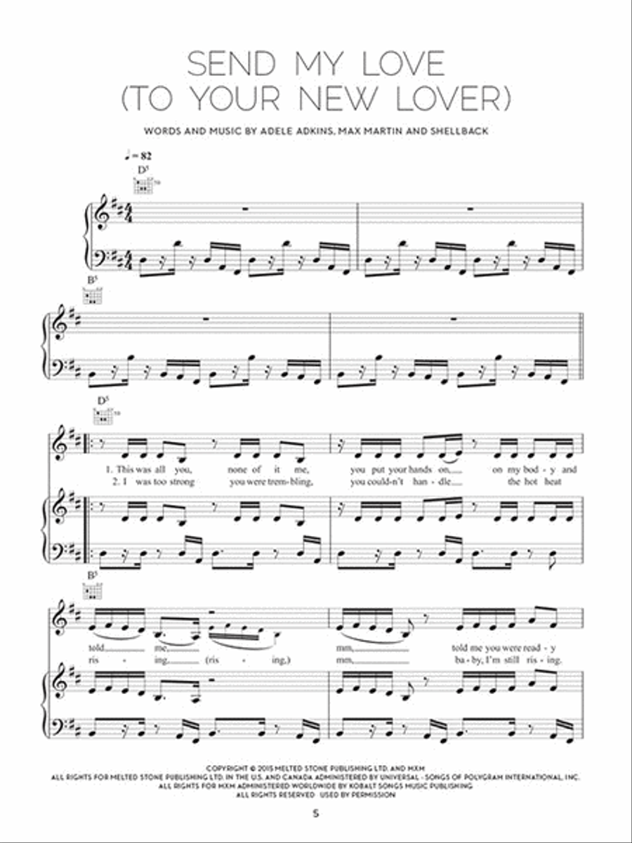 Adele – 25 Piano, Vocal, Guitar scores gallery preview page 3