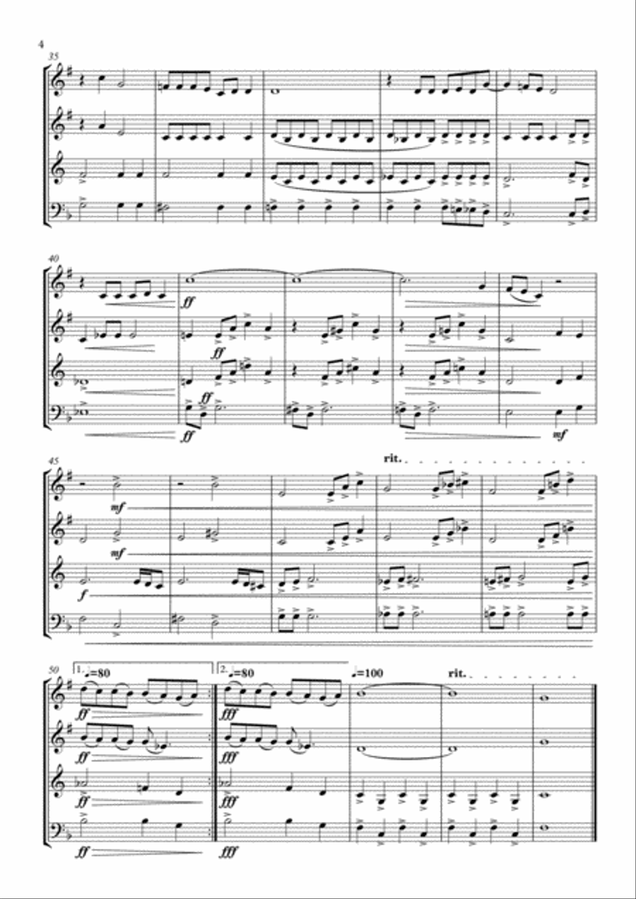 Life On Mars Euphonium scores gallery preview page 4