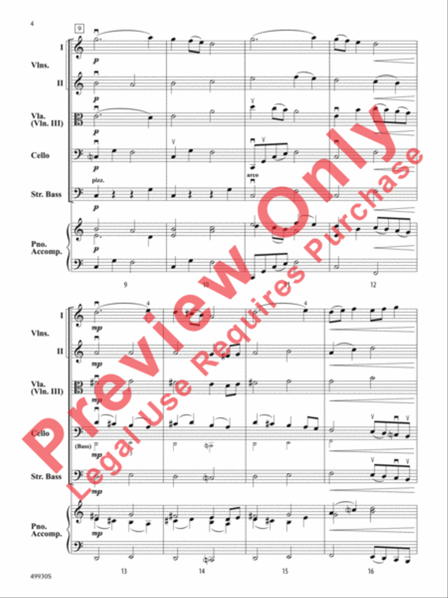 A Quiet Peace String Orchestra scores gallery preview page 5