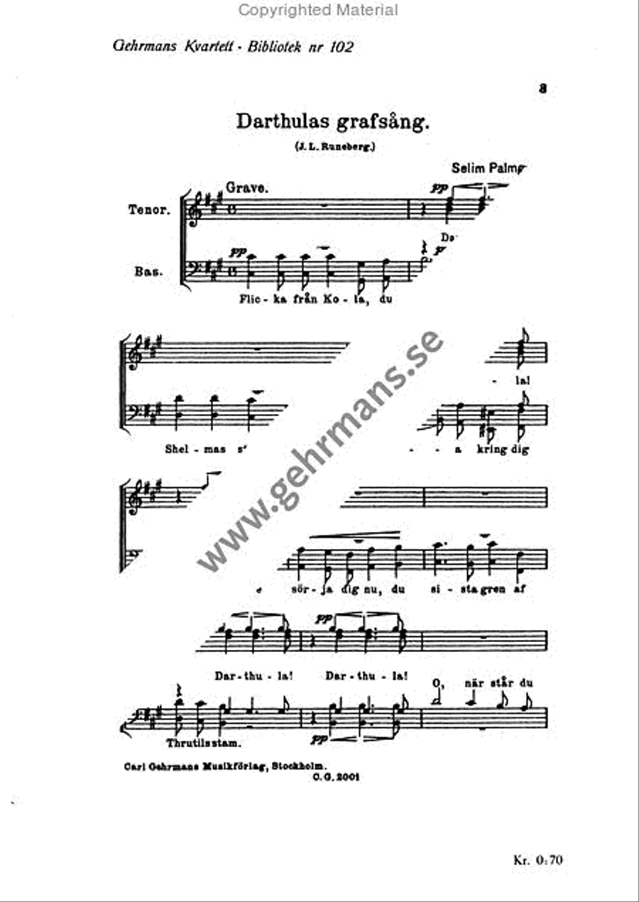 Darthulas grafsang Men's Choir scores gallery preview page 2