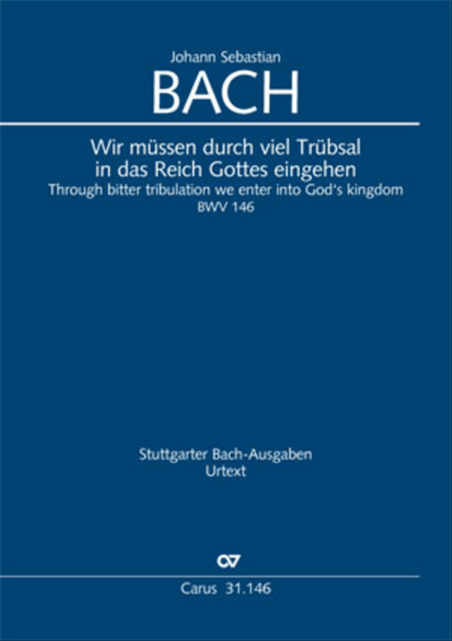 Through bitter tribulation we enter into God's kingdom (Wir mussen durch viel Trubsal in das Reich Gottes eingehen) 4-Part scores gallery preview page 1
