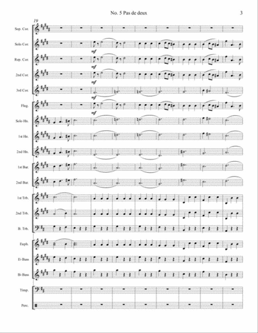 No. 5 Pas de deux From Act I from the Ballet Swan Lake Op. 20 Brass Band scores gallery preview page 4