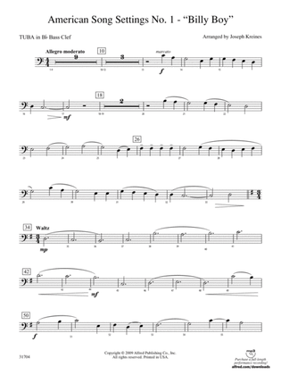 American Song Settings, No. 1: (wp) B-flat Tuba B.C.