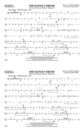 The Batman Theme (from Batman): Bass Drum/Tenor Drum