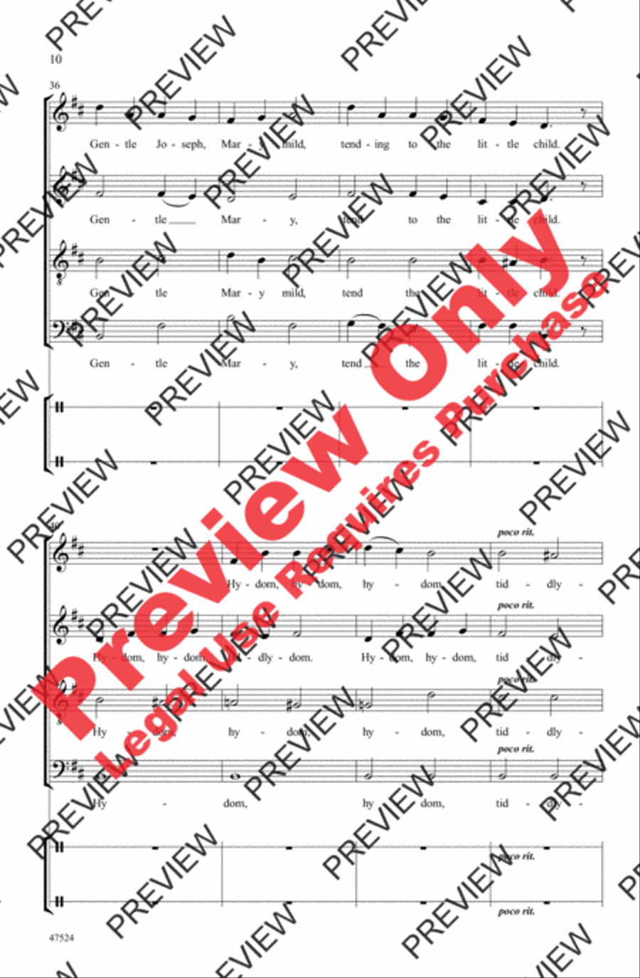 Hydom, Tiddlydom Hydom, Tiddlydom 4-Part scores gallery preview page 10