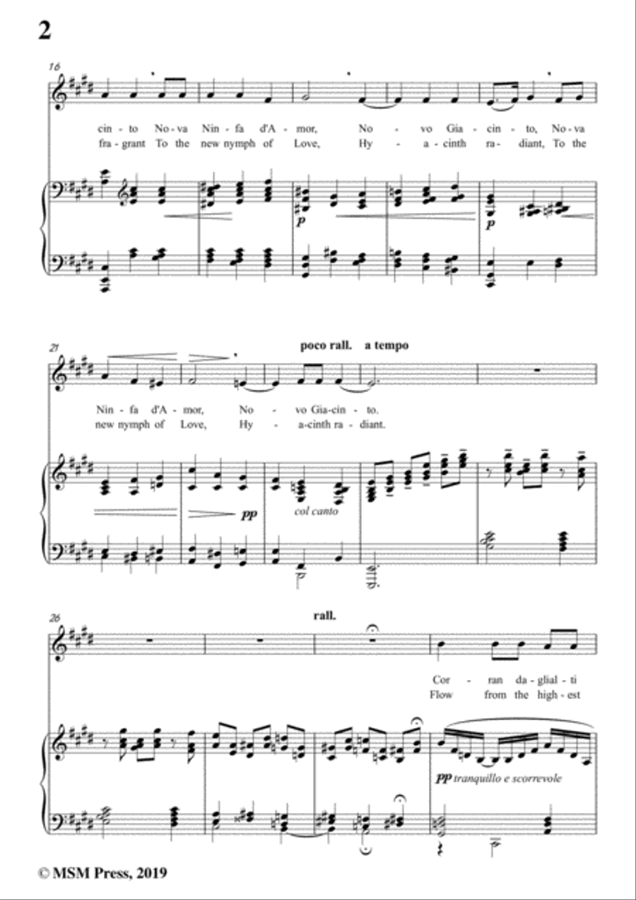Quagliati-Apra il suo verde seno,from 'Il Carro di fedeltà d'amore',in E Major,for Voice and Piano Voice Solo scores gallery preview page 4