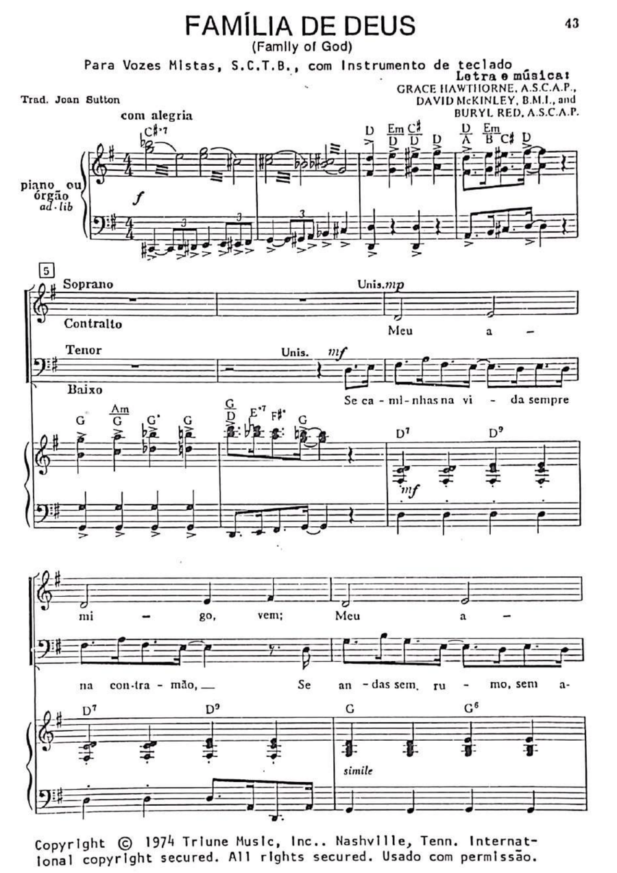 Família de Deus Família de Deus 4-Part scores gallery preview page 1