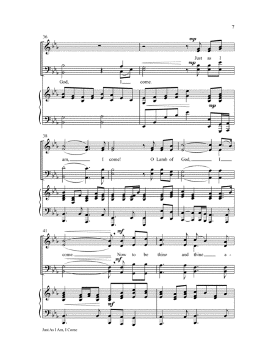 Just as I Am, I Come Just as I Am, I Come 4-Part scores gallery preview page 8