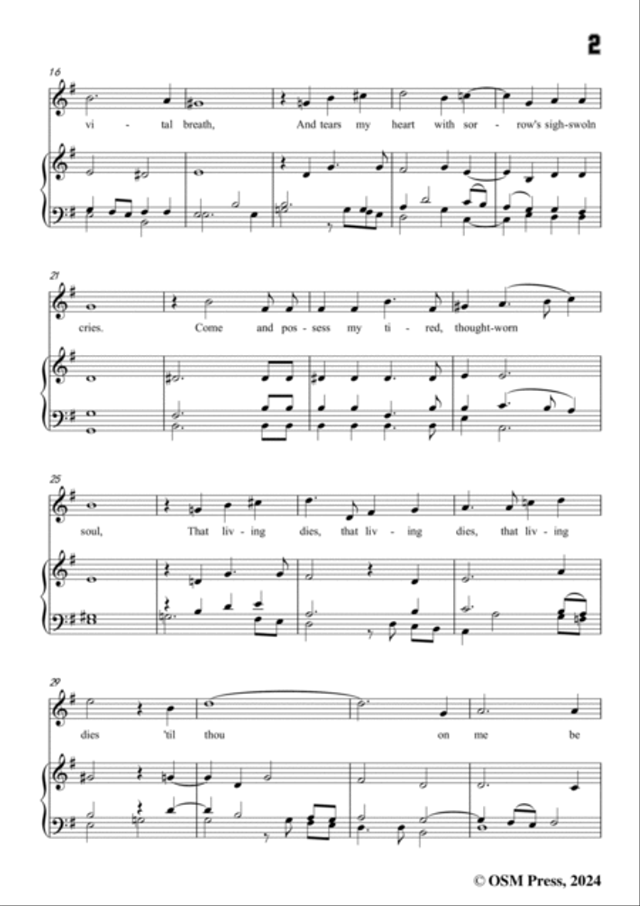J. Dowland-Come,Heavy Sleep,in G Major Voice scores gallery preview page 3