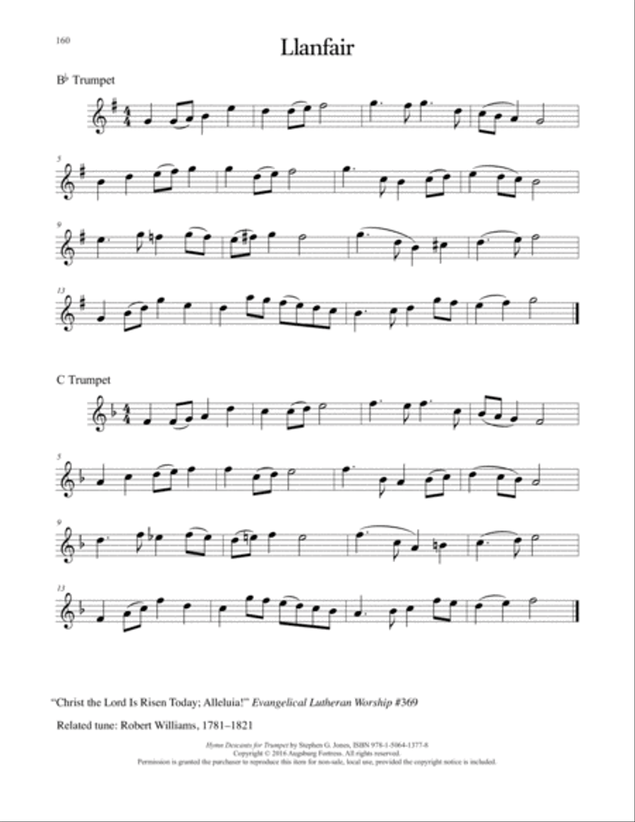 Hymn Descants for Trumpet C Trumpet scores gallery preview page 161
