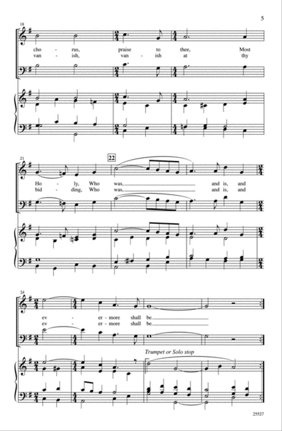 Bring, O Morn, Thy Music! 4-Part scores gallery preview page 5