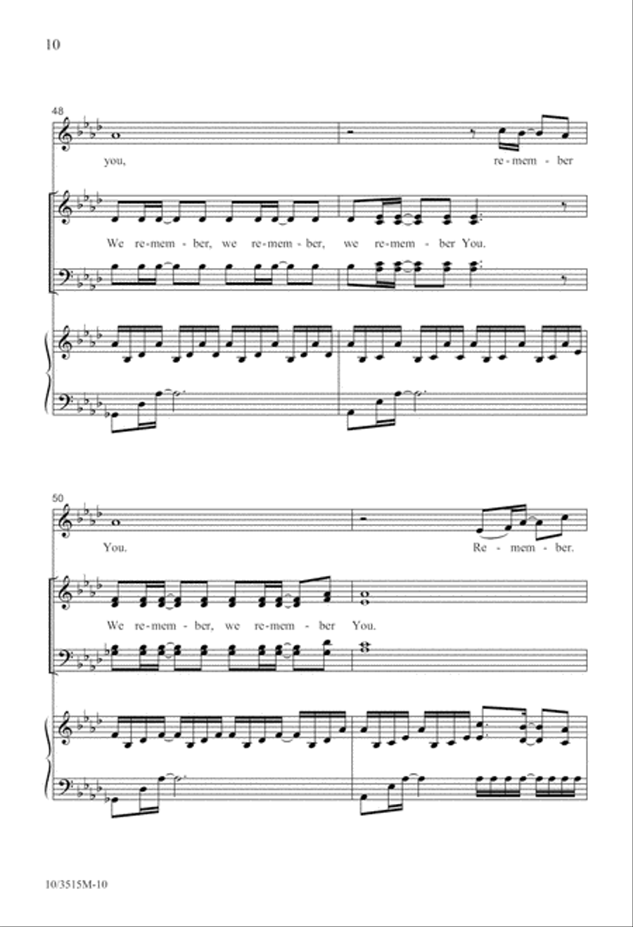 We Remember You 4-Part scores gallery preview page 10