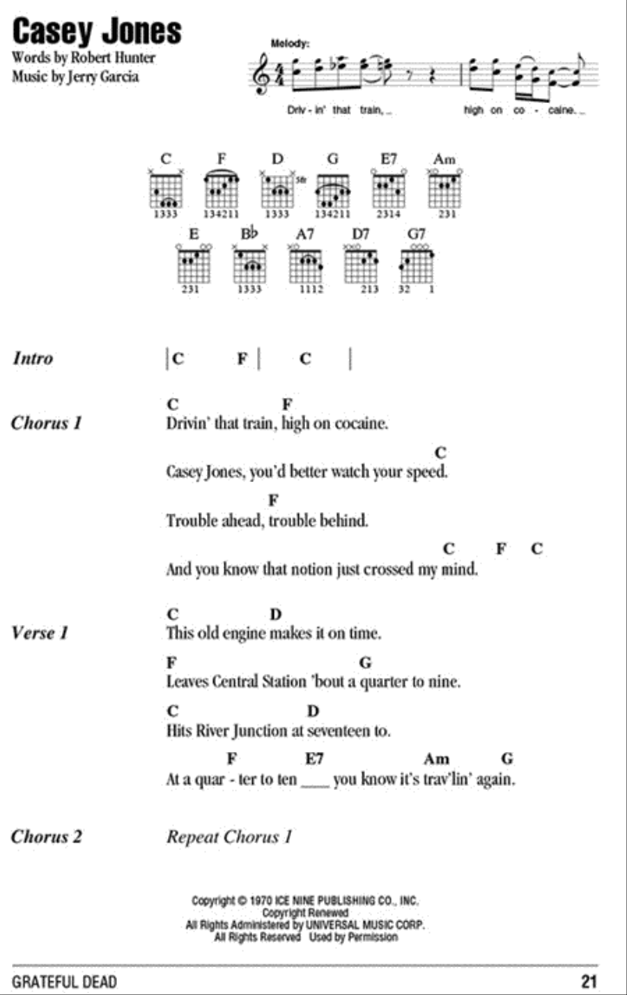 Grateful Dead – Guitar Chord Songbook Guitar scores gallery preview page 3