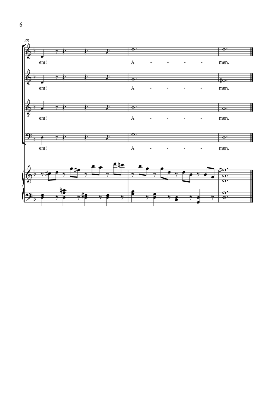 Lacrimosa 4-Part scores gallery preview page 6