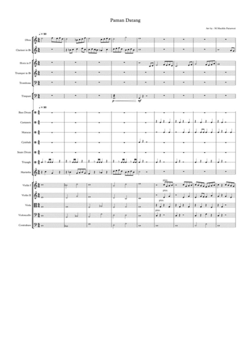 Paman Datang (Orchestra version) arr by Muchlis Faturrozi image number null