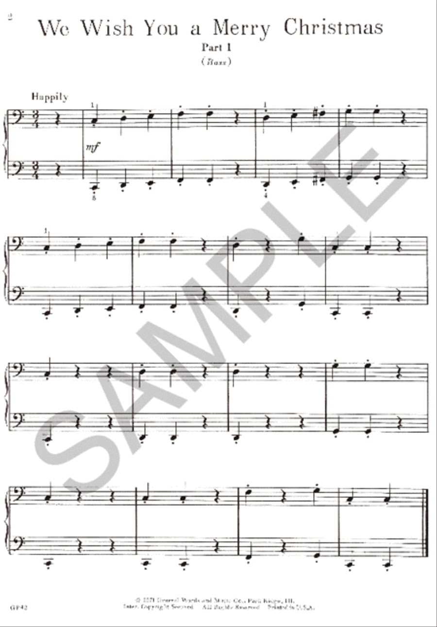 Christmas Carols For Multiple Piano, 8 Hands Piano Method scores gallery preview page 2