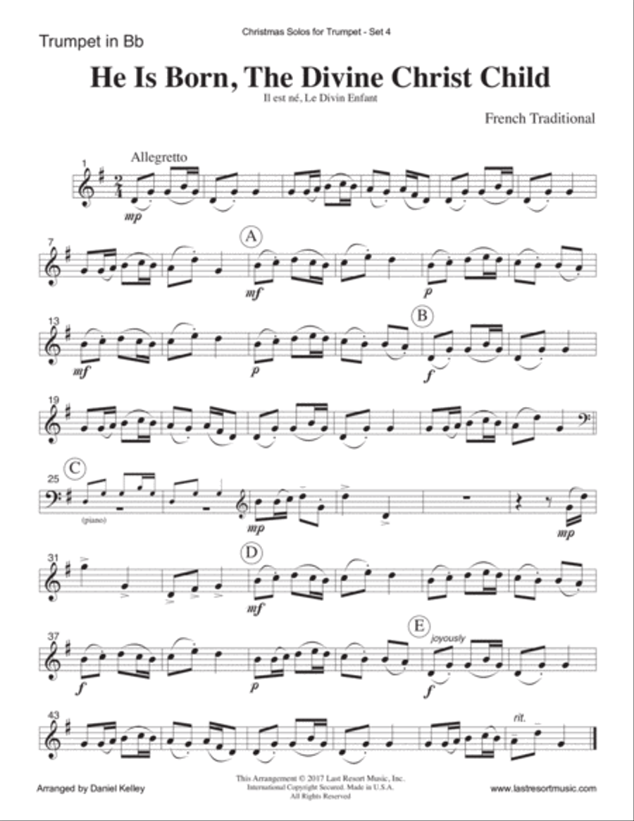 Christmas Solos for Trumpet & Piano Set 4 Trumpet Solo scores gallery preview page 6