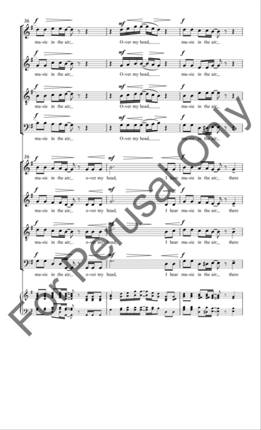 Over My Head 4-Part scores gallery preview page 13
