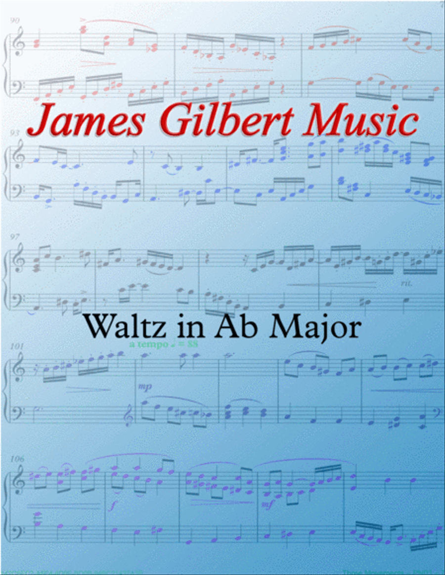 Waltz In Ab Piano Solo scores gallery preview page 1
