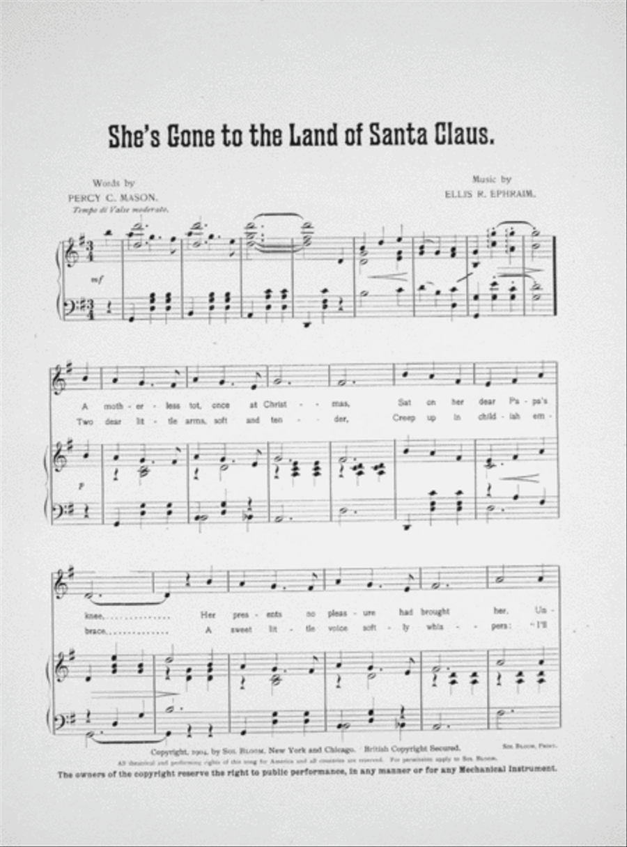 She's Gone to the Land of Santa Claus Voice scores gallery preview page 2