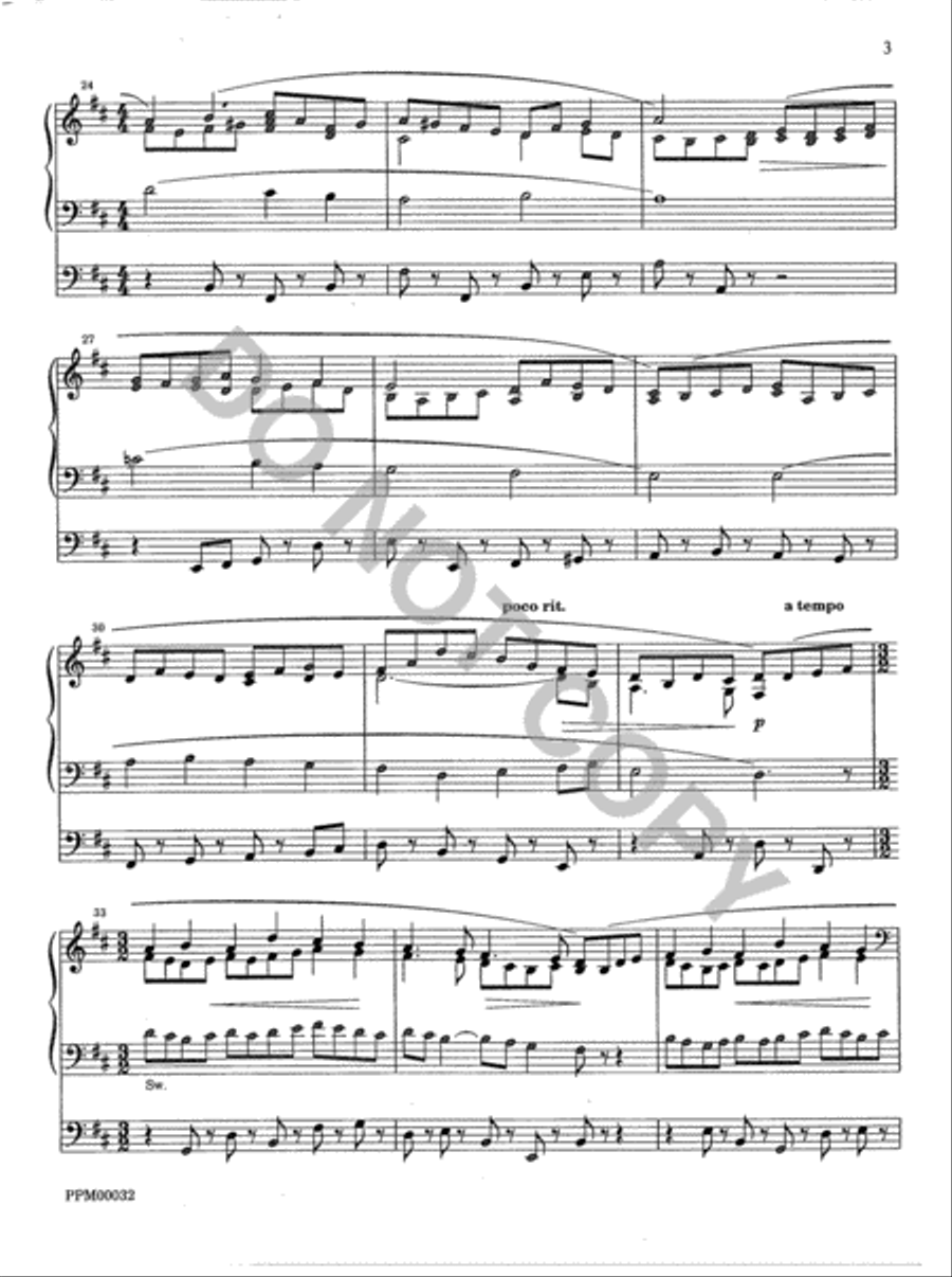 Chorale Prelude on Down Ampney Organ scores gallery preview page 4