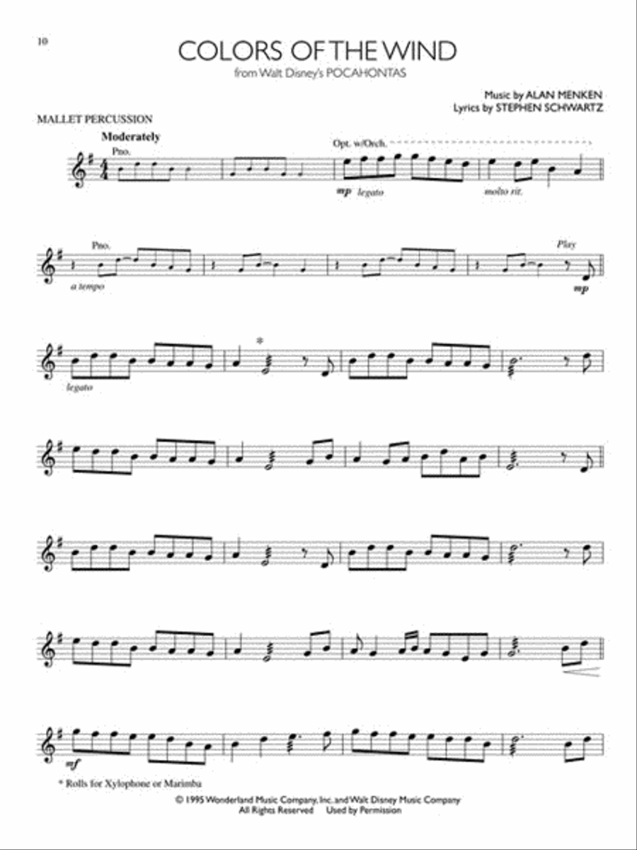 Disney Solos - Mallet Percussion Percussion scores gallery preview page 5