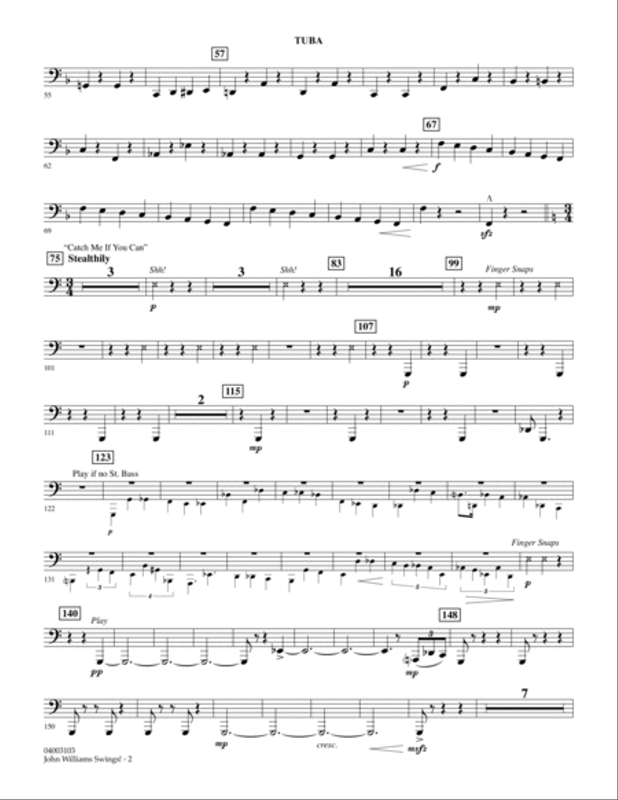 John Williams Swings! - Tuba Concert Band scores gallery preview page 2