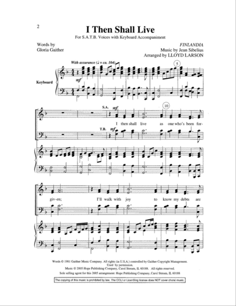 I Then Shall Live Choir scores gallery preview page 2