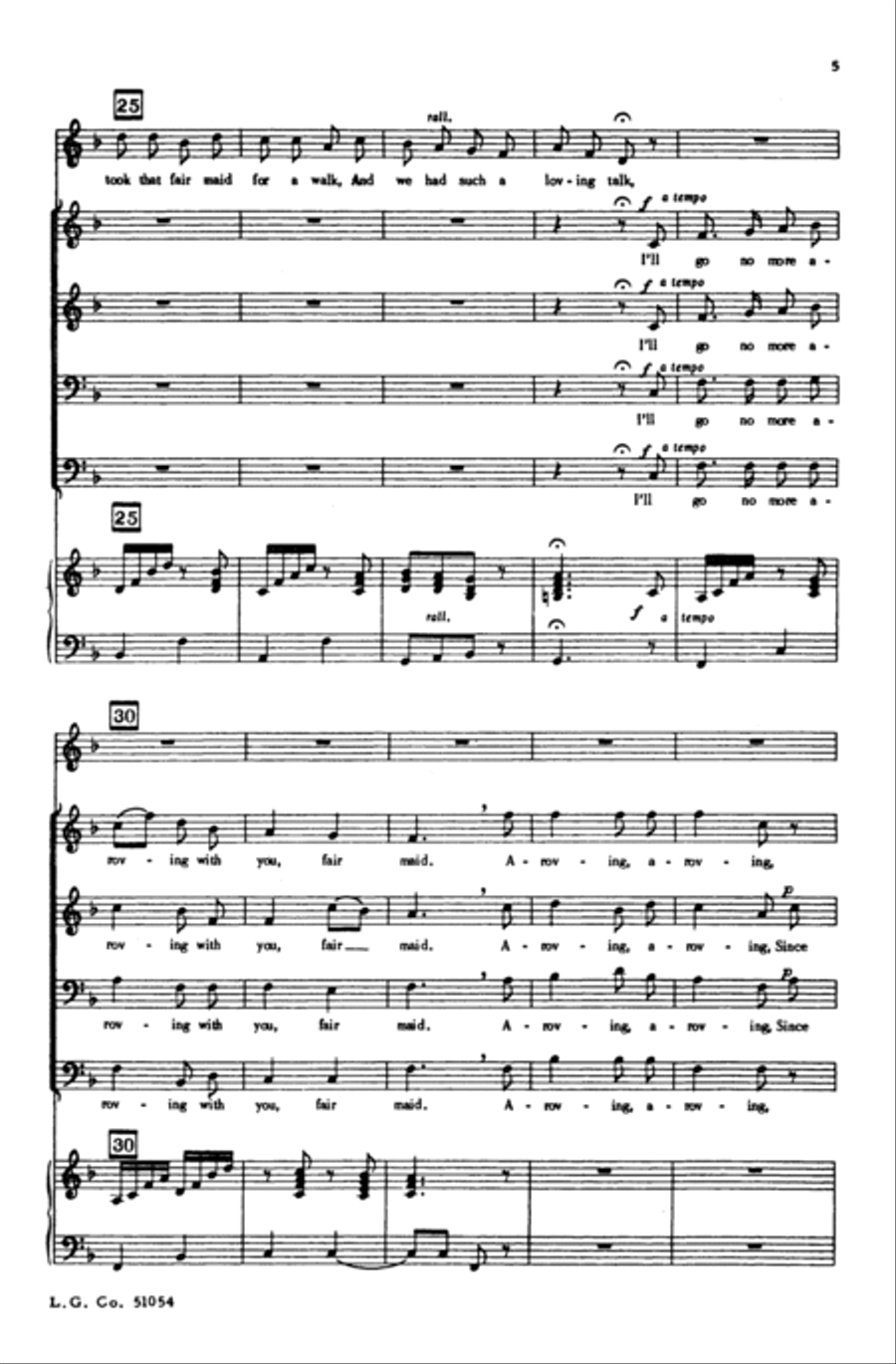 A-Roving Men's Choir scores gallery preview page 14