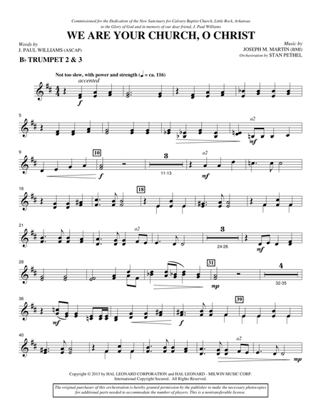 We Are Your Church, O Christ - Bb Trumpet 2,3