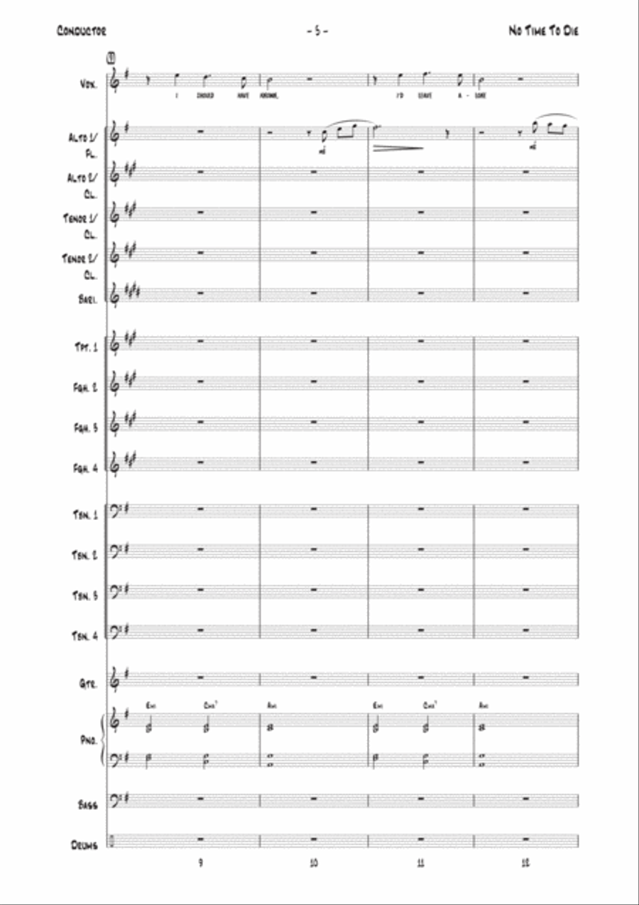 No Time To Die Jazz Ensemble scores gallery preview page 5