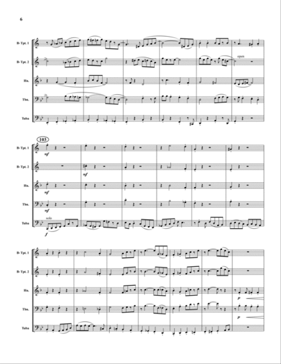After You've Gone After You've Gone Brass Quintet scores gallery preview page 6