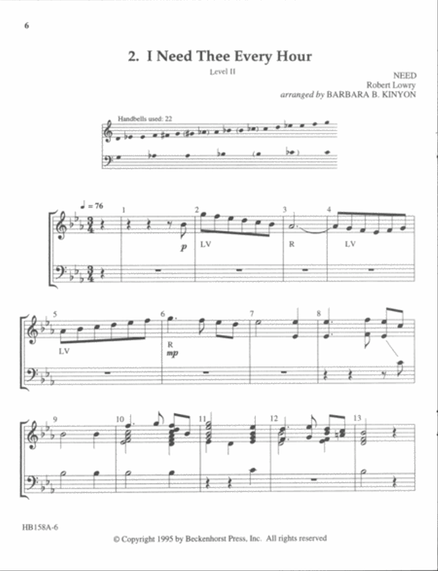 Let's All Ring Hymns - handbell part 2-Octaves scores gallery preview page 3