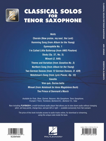 Classical Solos for Tenor Sax