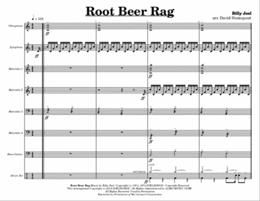 Root Beer Rag Percussion Ensemble scores gallery preview page 2