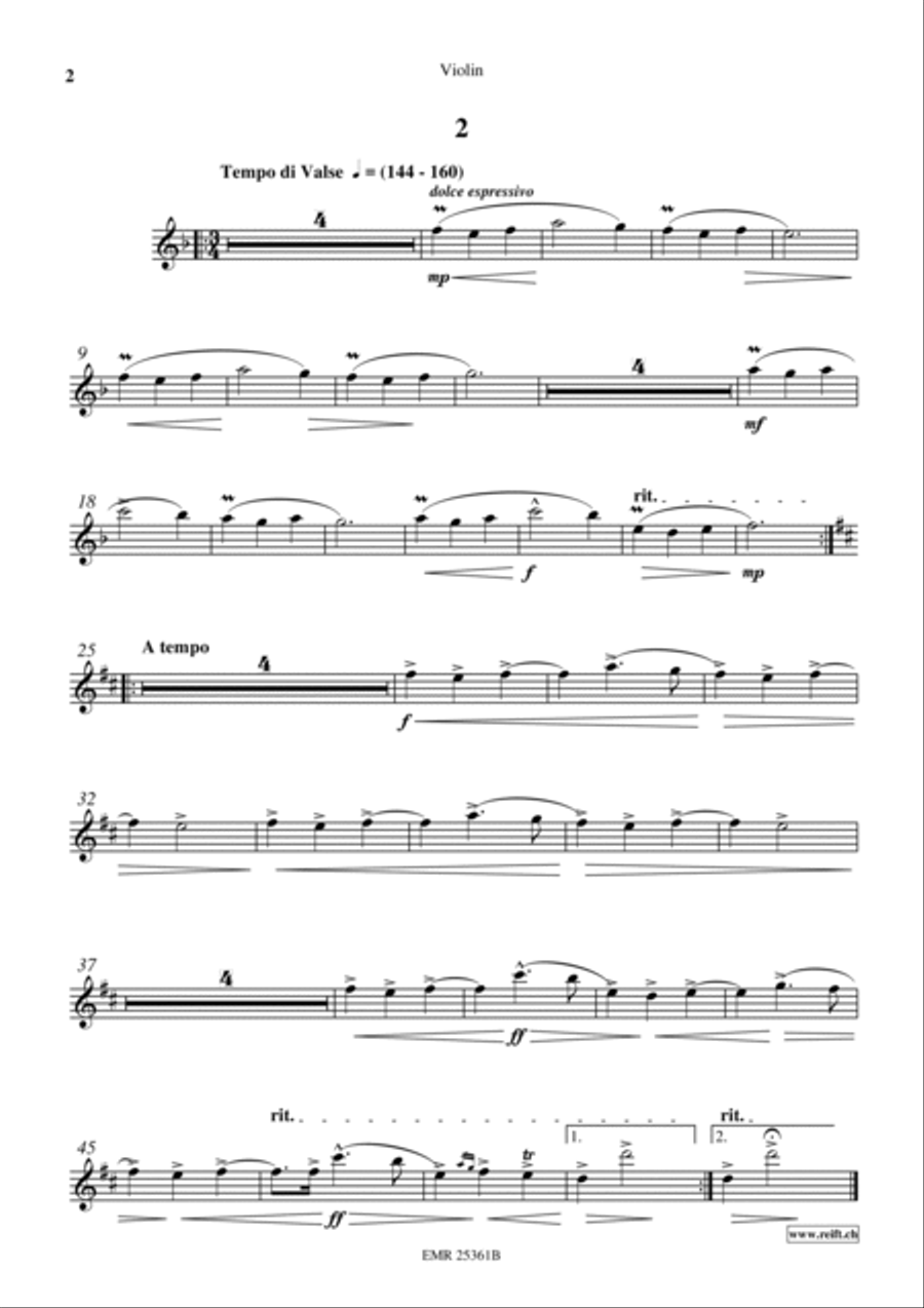 2 Waltzes 2 Waltzes Violin scores gallery preview page 3