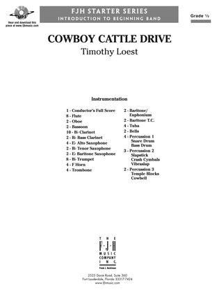 Book cover for Cowboy Cattle Drive: Score