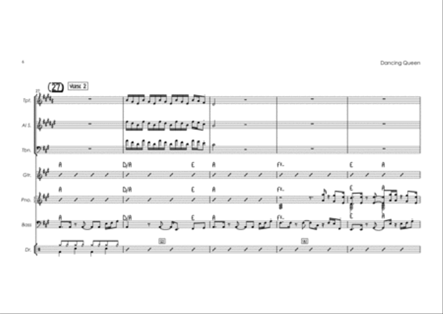 Dancing Queen Jazz Ensemble scores gallery preview page 6