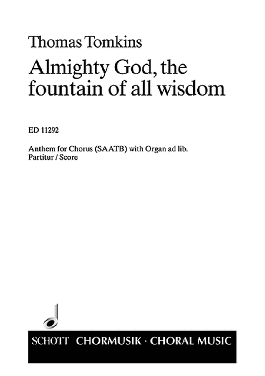 Tomkins Almighty God The Fountain Saatb