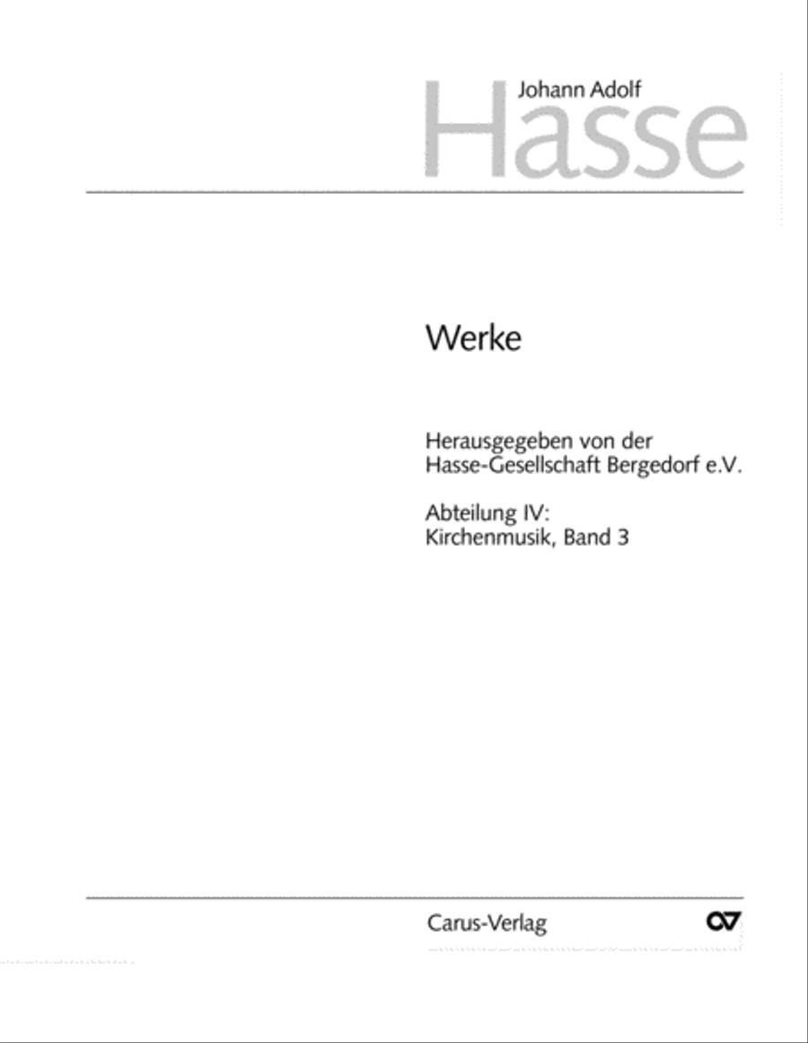 Missa in g. Hasse-Werkausgabe IV/3 4-Part scores gallery preview page 2