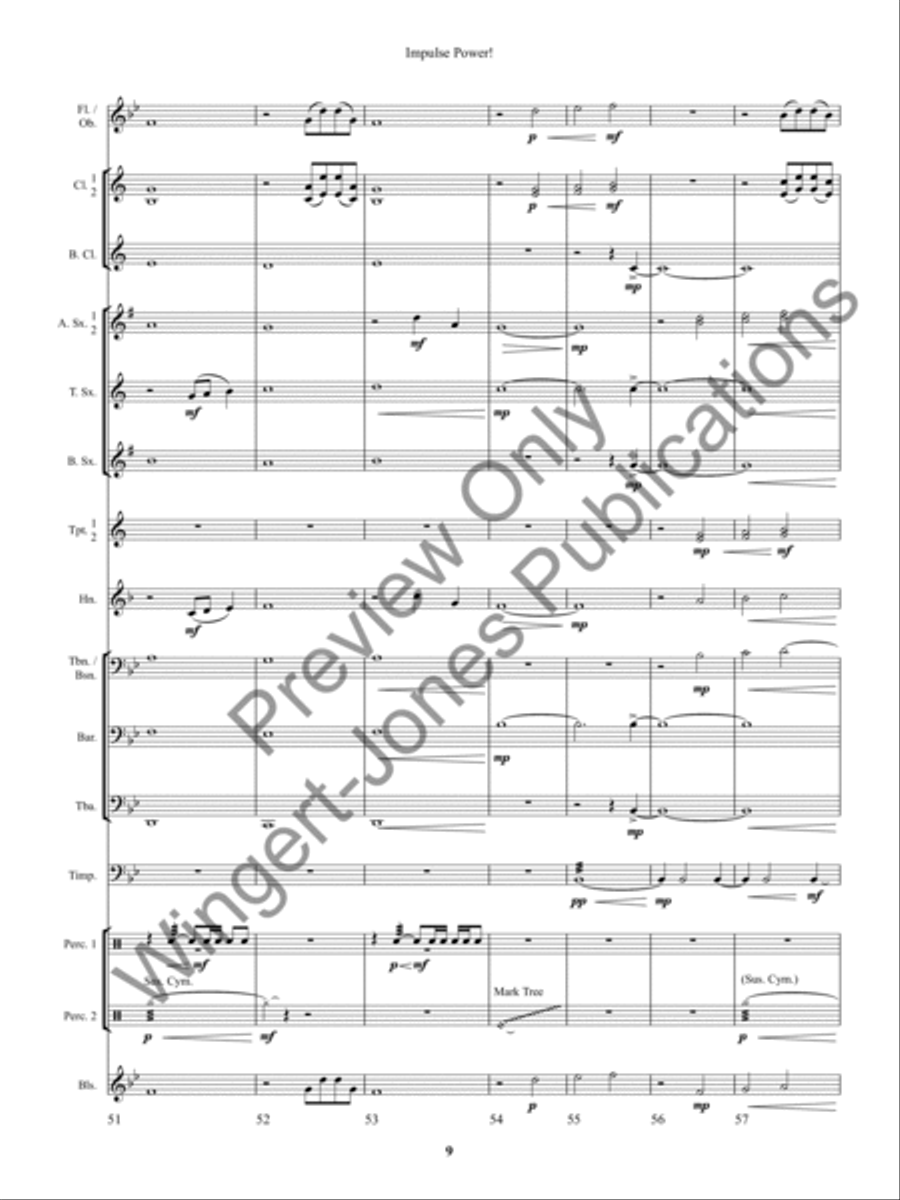 Impulse Power! Concert Band scores gallery preview page 13