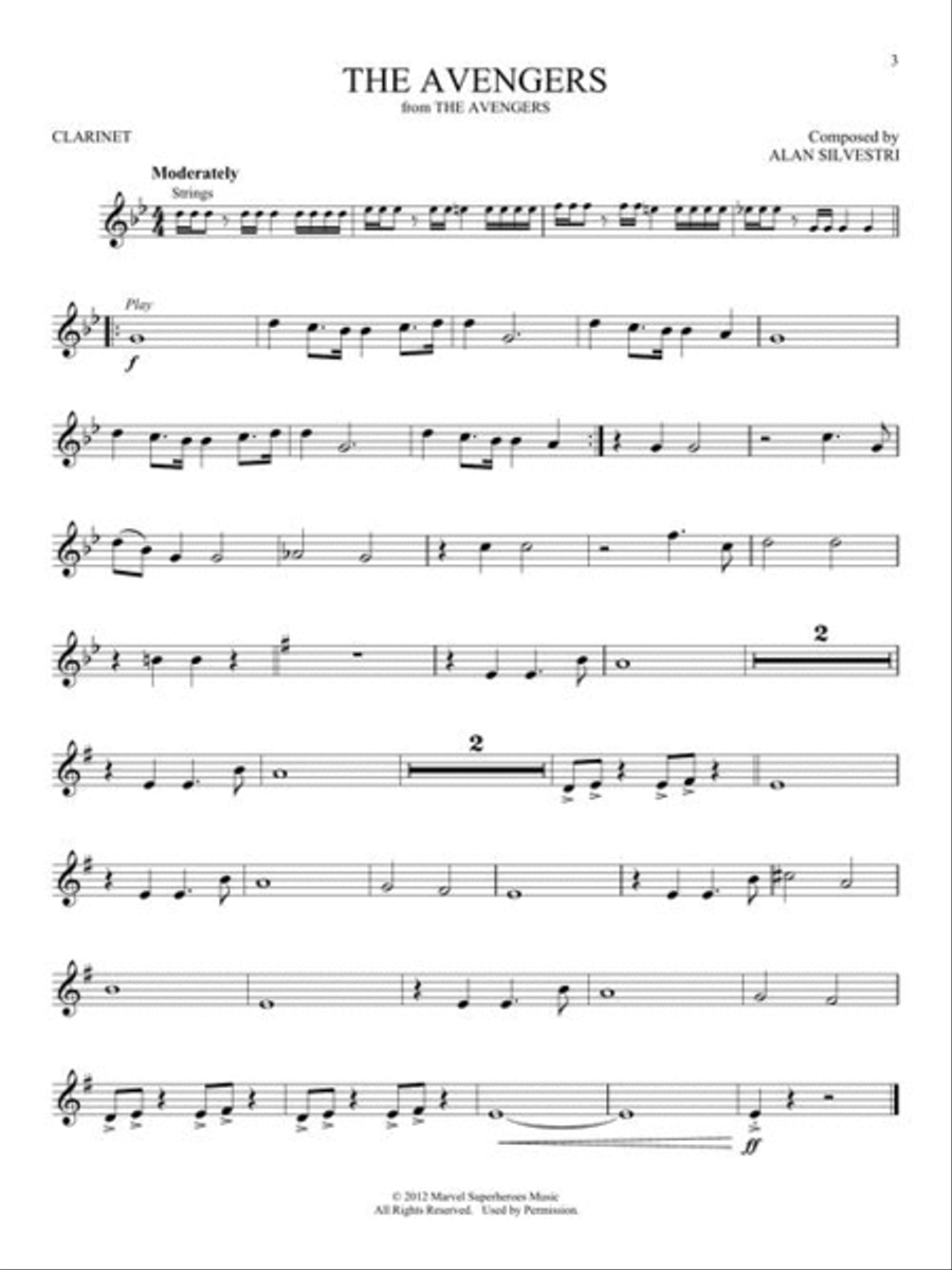 Superhero Themes Instrumental Play-Along for Clarinet image number null