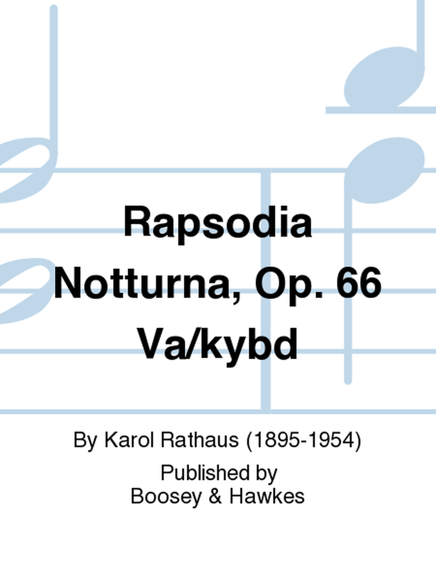 Rapsodia Notturna, Op. 66 Va/kybd