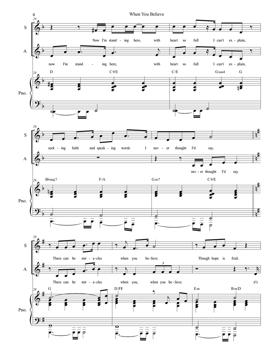When You Believe (From The Prince Of Egypt) SA scores gallery preview page 4