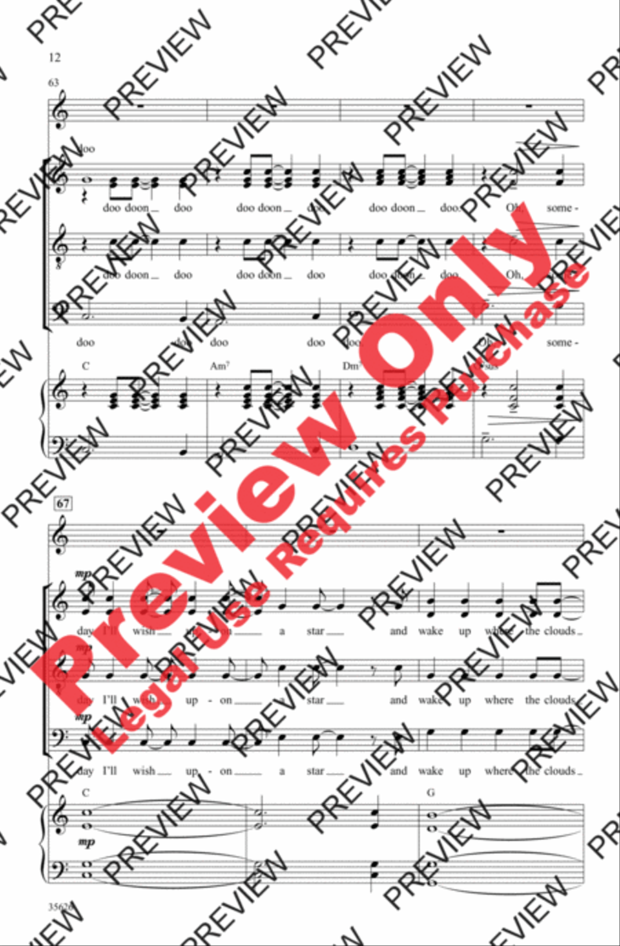 Over the Rainbow 4-Part scores gallery preview page 12