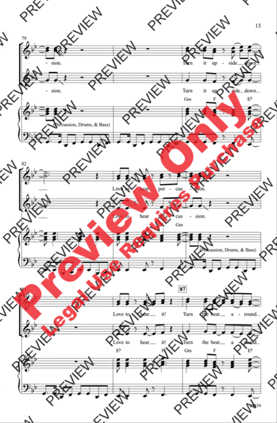 Turn the Beat Around Turn the Beat Around Women's Choir scores gallery preview page 13